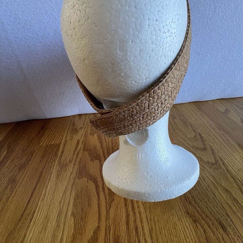 Madewell Straw Visor Hat Natural Tan Woven Sun Hat Minimalist Resort Coastal - Picture 5 of 10